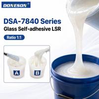 Caoutchouc de silicone liquide auto-adhésif sans primer pour le collage du verre, silicone LSR DSA-7840 pour le surmoulage électronique