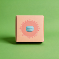 Boîtes d'expédition en carton ondulé recyclables imprimées sur mesure avec impression quadricolore, design Groovy Vibe pour l'emballage de vêtements et de produits de style de vie