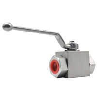 Válvula de Bola de Control Manual Hidráulica de Alta Presión de Acero al Carbono con Brida, Tamaño de Puerto DN25, Marca YANYE, Modelo KHB-G, Alta Temperatura