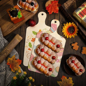 Mini planche à découper en bois faite à la main avec tranches <span class=keywords><strong>de</strong></span> bois - Décorations <span class=keywords><strong>de</strong></span> Noël DIY, jouets <span class=keywords><strong>de</strong></span> graffiti <span class=keywords><strong>pour</strong></span> enfants, sets <span class=keywords><strong>de</strong></span> <span class=keywords><strong>table</strong></span> et assiettes - Product Image 2