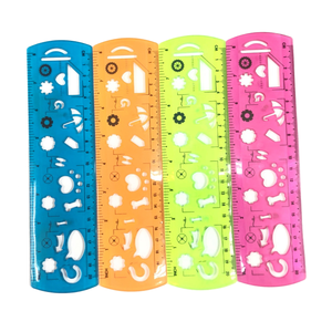 Hot Sales and Custom 20 cm Color <strong>Funny</strong> Cartoon Model <strong>Plastic</strong> Art <strong>Ruler</strong> for School&amp;office