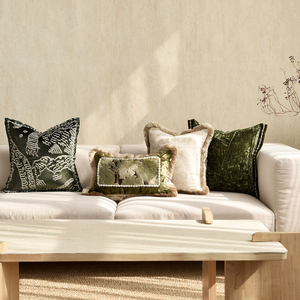 Cuscino Lombare per Divano e <span class=keywords><strong>Poggiatesta</strong></span> <span class=keywords><strong>Letto</strong></span> in Velluto Tagliato Importato Stile Old Money di Lusso Leggero Francese Echo Shanghai per Camere Modello Hotel - Product Image 5