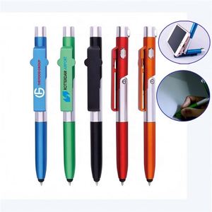 Bolígrafo Promocional 4 en 1 con Logotipo Personalizado, Luz LED, Soporte para Teléfono y Lápiz Táctil - Product Image 3