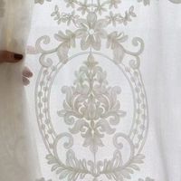 Rideau de fenêtre occultant en tulle tissé, style européen, motif marin brodé, luxueux, isolant, toutes saisons, pour chambre à coucher