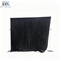 Kit de support et de cadre de rideau en aluminium et acier robuste de luxe, cadre de fond réglable pour usage intérieur/extérieur