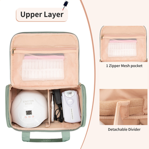 ReIaveI 56 botellas de mochila de almacenamiento de esmalte de uñas caja de almacenamiento de luz de uñas impermeable <span class=keywords><strong>profesional</strong></span> <span class=keywords><strong>maleta</strong></span> de manicura - Product Image 5