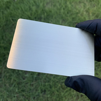Cartes de visite vierges en acier inoxydable miroir, plusieurs couleurs, pour gravure, cadeaux promotionnels, cartes VIP de club