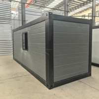 Offre Spéciale – Maison Conteneur Portable de Haute Qualité en Structure Acier, Modèle Plat, Idéale pour Bureau, Dortoir, Camping Extérieur et Remorque
