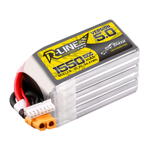 Batería de Polímero de Litio de Alta Velocidad Tattu R-Line Versión 5.0 1550mAh 150C 6S 22.2V para Quadcopter de Carreras XT60 - Product Image 4