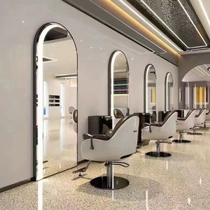 Miroir de <span class=keywords><strong>coiffeur</strong></span> mural ovale rond lumineux à écran tactile intelligent moderne <span class=keywords><strong>CF</strong></span> pour salle de bain - Product Image 2