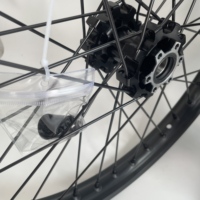 Jeu de roues à rayons droits noirs tout-terrain pour Surron Light Bee, avant 19 1.4, arrière 16 2.15, rayons noirs, sans pneu