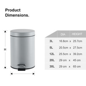 Best hot selling Foot Pedal Stainless Steel dust bin with simple design