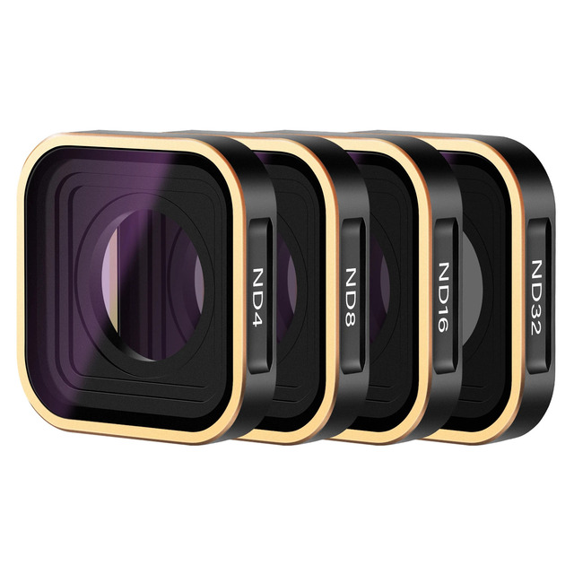 NEEWER 4-Pack ND4/ND8/ND16/ND32 Aluminum Alloy ND Filter Set Compatible for Hero 12 11 10 9 Multi-Coated Neutral Density