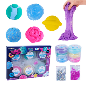 Space Series Galaxy Putty Party Six Cans - Large Collection of Mastic Stress Relief Thinking Educational Toy - Product Image 3