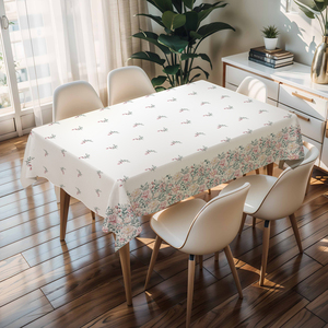 Nappe côtelée <span class=keywords><strong>Lisbonne</strong></span> RNPT à rayures beiges avec dos en PU antidérapant, nettoyage facile, épaisseur 0,5 mm, pour extérieur - Product Image 2