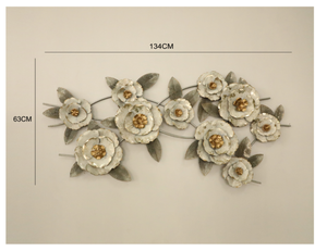 Decorazione <span class=keywords><strong>da</strong></span> Parete in Metallo con Design Floreale per Soggiorno d'Hotel, Arte Murale Moderna e Lussuosa per Arredamento Casa, <span class=keywords><strong>Scultura</strong></span> Metallica <span class=keywords><strong>da</strong></span> Parete - Product Image 6