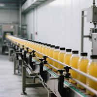 Industriële machine voor het aseptisch vullen van warme dranken in glazen en plastic flessen, 3-in-1 was-, vul- en afsluitmachine voor fruitdranken