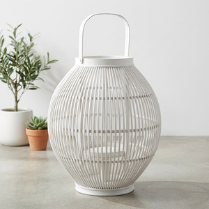 Handmade Woven <b>Rattan</b> & Bamboo Hanging <b>Lantern</b> Rustic Vintage Candle Lamp for Wedding, Restaurant, Tea Room & Photography Props - Product Image 1