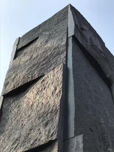 Revêtement <span class=keywords><strong>en</strong></span> pierre flexible à grain grossier gris foncé pour les extérieurs de villas modernes de luxe et les façades commerciales PU - Product Image 2