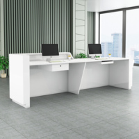 Réception moderne de luxe en marbre blanc pour bureau réception d'hôtel salon de beauté ou table de comptoir d'hôpital et de supermarché
