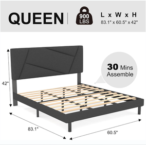 Простая сборка <span class=keywords><strong>16</strong></span>-дюймовый каркас кровати размера «Queen-Size» - Product Image 3