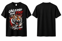T-shirt personnalisé Anime DTF unisexe, t-shirt graphique en coton et polyester, imprimé, streetwear, surdimensionné, décontracté, tendance