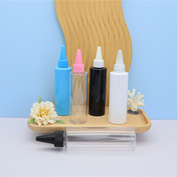 Bouteilles souples en PET de qualité alimentaire avec embout fin, réutilisables, transparentes et vides, pour sauces, encre, cosmétiques, huiles essentielles
