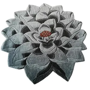 פרח עיצוב מותאם אישית שטיח אמן אופי מותאם אישית אזור 3D שטיחים מותאם אישית שטיח לוגו מחצלות בעבודת יד שטיח