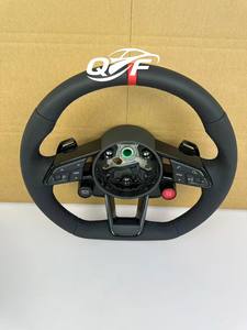 Volant de voiture en fibre de carbone noire et cuir personnalisable pour <span class=keywords><strong>Audi</strong></span> <span class=keywords><strong>Q</strong></span> C8 A1 A3 A4 A5 A6 A7 A8 B6 B7 B8 B9 C6 C7 TT R8 - Product Image 5