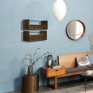 Estantes Flotantes Decorativos de Madera para <span class=keywords><strong>Pared</strong></span>, Color Marrón Oscuro, Estantes de Almacenamiento, Cajón de <span class=keywords><strong>Pared</strong></span>, Estantes Colgantes para <span class=keywords><strong>Pared</strong></span> - Product Image 6