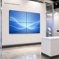 Mur vidéo LCD IPS ultra-fin de 49 pouces, cadre de 1,8 mm, luminosité de 700 cd/m², anti-reflet, écran de montage mural pour salle d'exposition