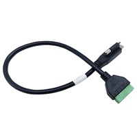 Kunci sekrup USB C jantan ke 5 pin kabel data terminal sekrup betina dengan terminal jantan yang cocok
