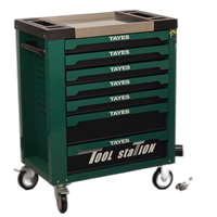 TAYES/TAIYIS Chariot à outils de réparation automobile 405 pièces avec jeu de clés à douille et clés mixtes, chariot à 6 niveaux pour l'entretien automobile