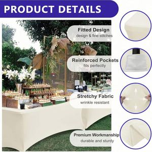 <b>6ft</b> High-Stretch Wrinkle-Resistant Full-Color Thermal Transfer Printed Festive Tablecloth Portable for Exhibitions and Home Use - Product Image 5