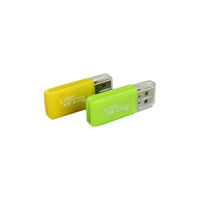 Adaptor pembaca kartu memori, pembaca kartu SD warna-warni SDXC TF USB 2.0 T-Flash TransFlash ukuran Mini lucu untuk hadiah