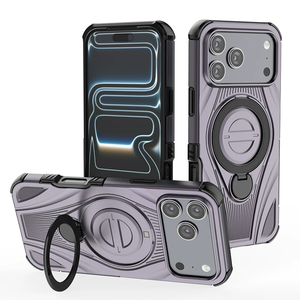 เคสโทรศัพท์กันกระแทกแบบซ่อนขาตั้ง ดีไซน์หรูหรา สำหรับ iPhone 17 Pro Max 16 15 14, เคสสำหรับ iPhone 18 รุ่นกันกระแทกอย่างดี - Product Image 1