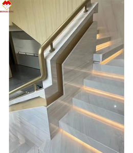 <span class=keywords><strong>บันได</strong></span>หินอ่อนรูปเกลียวได้ราคาถูกดีไซน์ลายไม้ยูเรเชียนแบบมีแถบไฟ LED สีขาว - Product Image 2