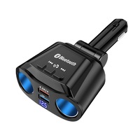 Transmetteur FM Bluetooth 5.0 Kit voiture Modulateur MP3 Lecteur sans fil Mains libres Récepteur audio Double chargeur USB 2 Allume-cigare