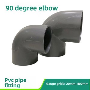 Raccords de tuyaux d'alimentation en <span class=keywords><strong>eau</strong></span> d'irrigation en PVC personnalisés 20 25 32 avec surface lisse Coude à 90 degrés Technique Coulée - Product Image 4