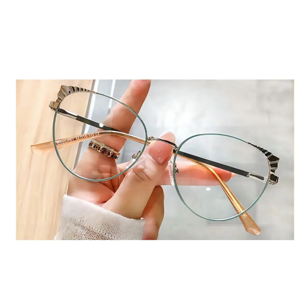 GD New fashion In stock Women Cat eye Metal optical frames for glasses eyeglasses frames lenses