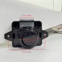 Verrou à bouton-poussoir sans clé pour chariot de camping, auvent de camping-car, tiroir d'armoire de camping-car - GUWEITE HARDWARE BL01, taille du trou 26 mm