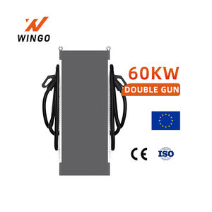 L Haute qualité 60KW EV Charge Double prise DC Pile de charge CCS2 Véhicules électriques Station de charge de voiture en plein air - Product Image 4