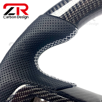 Volant de direction en fibre de carbone personnalisé sport pour Ford Mustang, accessoires intérieurs de voiture