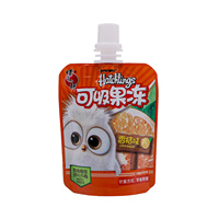 Pochette souple personnalisée orange avec bec verseur, emballage alimentaire de qualité supérieure, résistant aux fuites, pour collations saines à emporter, lait et yaourt