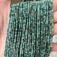 Perles en pierre naturelle facettées de 2 mm, 3 mm, 4 mm, pierres précieuses en cristal turquoise Phoenix, perles en vrac pour la fabrication de bijoux