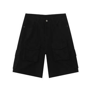 Pantaloncini Cargo in Denim di Cotone Personalizzati con Tasche Multiple, Pantaloni <span class=keywords><strong>Corti</strong></span> Casual Larghi per Uomo - Product Image 6