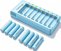 Piles rechargeables AA AAA haute capacité AA 2800mAh & AAA 1100mAh 1.2V NiMH à faible autodécharge, logo personnalisé