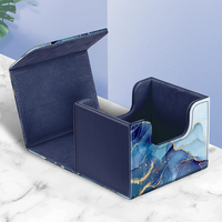 Boîte de rangement pour cartes KXM DECK BOX 001 pour cartes Commander et TCG avec étui en cuir PU et logo personnalisé disponible avec fermeture à clé
