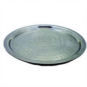 <b>Baking</b> <b>Tray</b> Cake <b>Tray</b> Promotional <b>Tray</b> Stainless Steel Big Size Round Plate Stainless Steel Food Deep Round Plate - Product Image 1