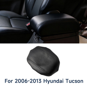 Funda para reposabrazos Hyundai Tucson 2006-2013, cubierta protectora de cuero negro para consola central, no requiere desmontaje - Product Image 3